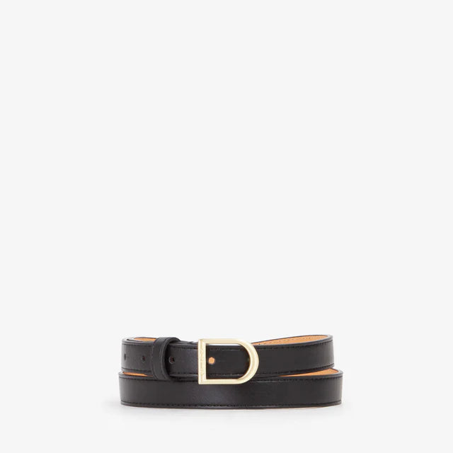 Cintura Valentino elegante in pelle sintetica con fibbia dorata NERO L | Giò Fashion