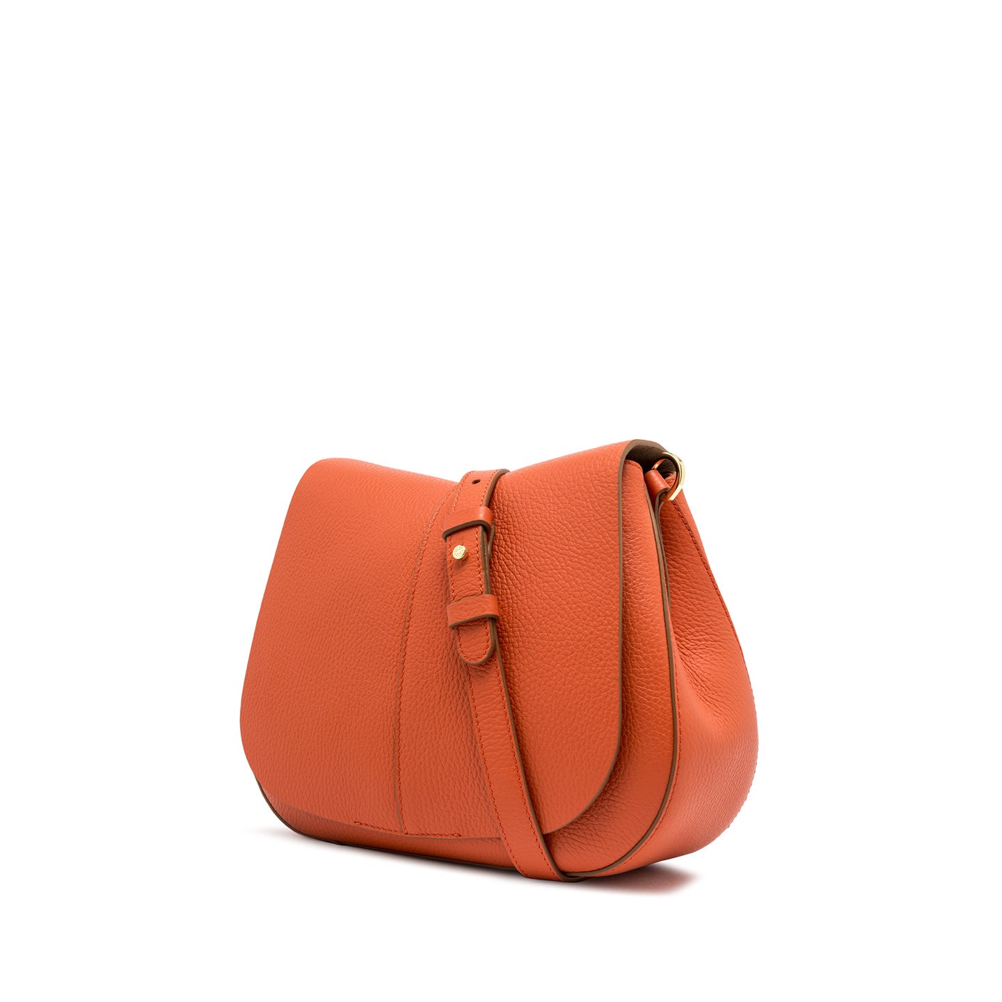 Gianni Chiarini Helena Round borsa a tracolla in pelle martellata con tasche organizzate Arancione TU | Giò Fashion