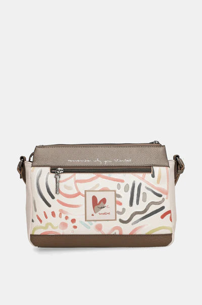 Borsa tracolla donna Anekke con zip e tracolla regolabile Beige TU | Giò Fashion