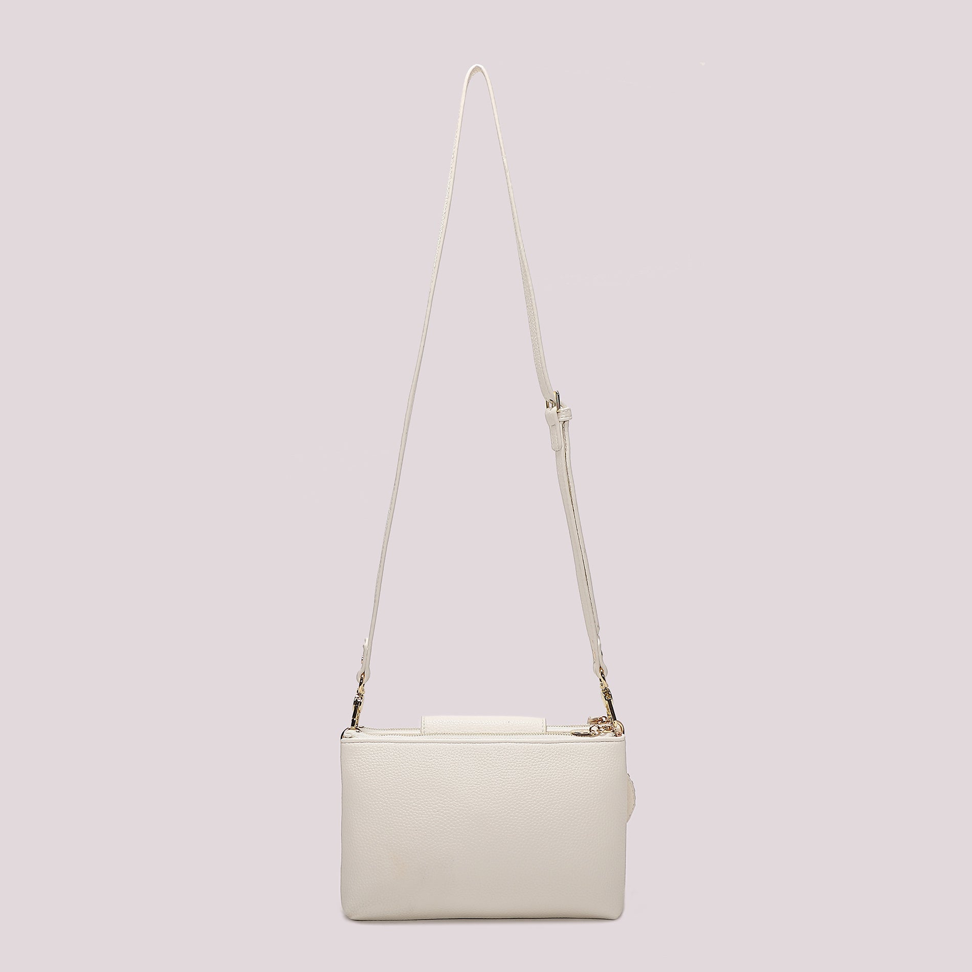 Borsa a tracolla donna rossa Mimi Mua con patta e charm floreale Bianco TU | Giò Fashion
