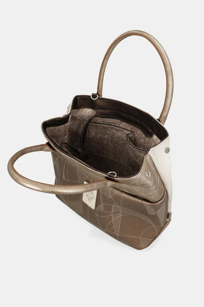 Borsa a mano donna Anekke grande con tracolla regolabile e zip Beige TU | Giò Fashion