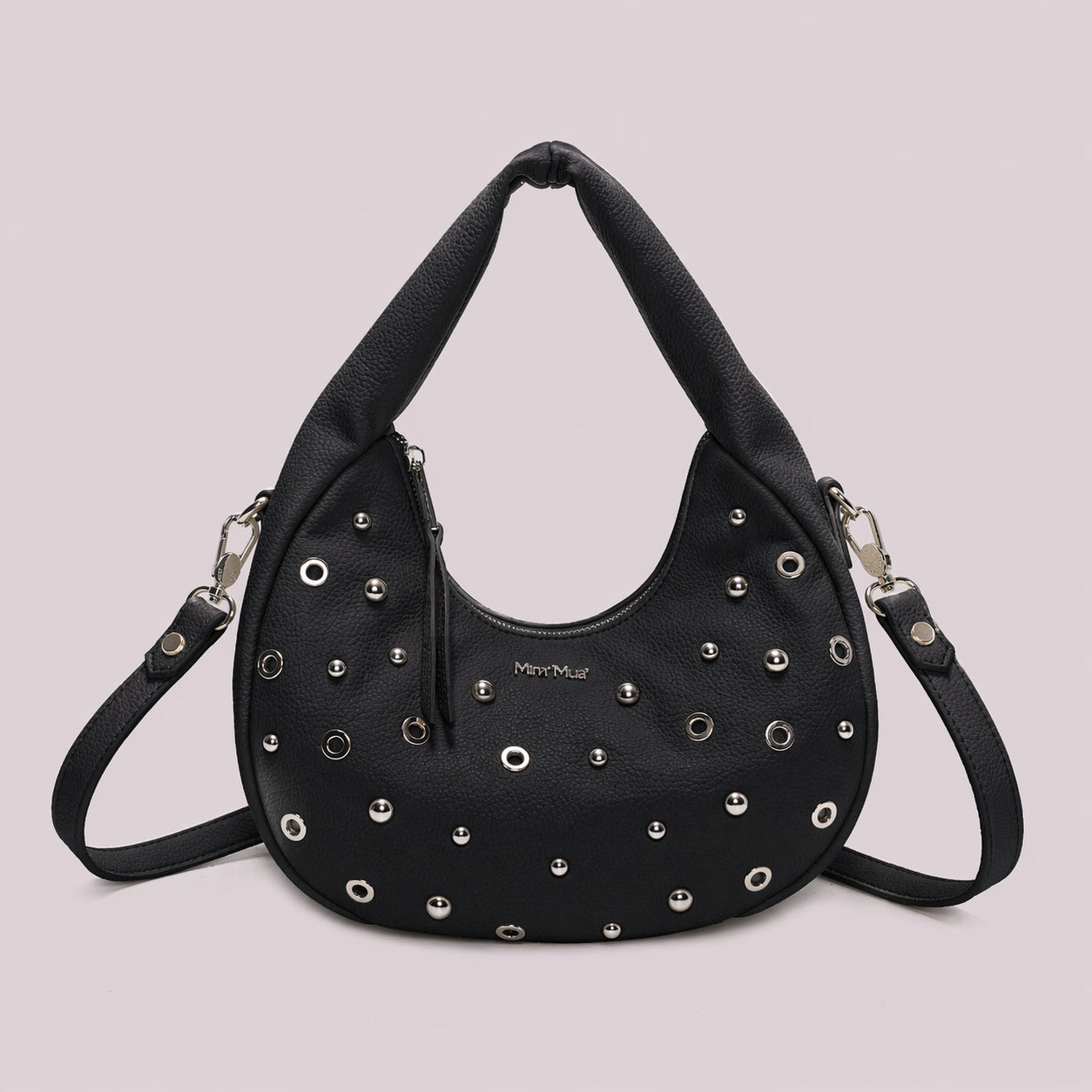 Mimi Mua borsa a spalla con borchie metalliche e tracolla removibile
