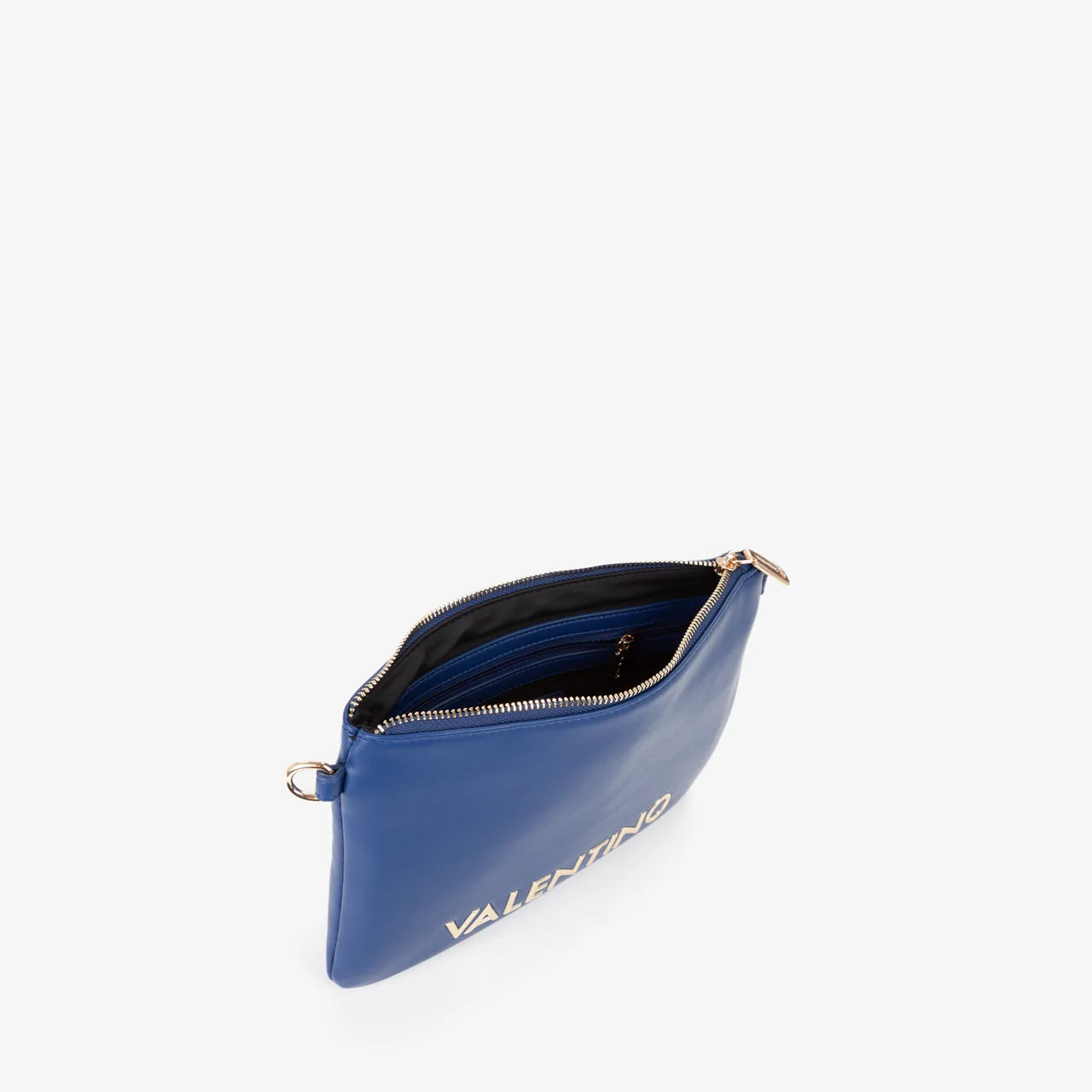 Valentino pochette donna elegante con tracolla e logo frontale BLU SCURO TU | Giò Fashion