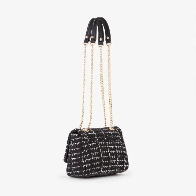 Borsa a tracolla Mario Valentino con catena e patta strutturata NERO TU | Giò Fashion