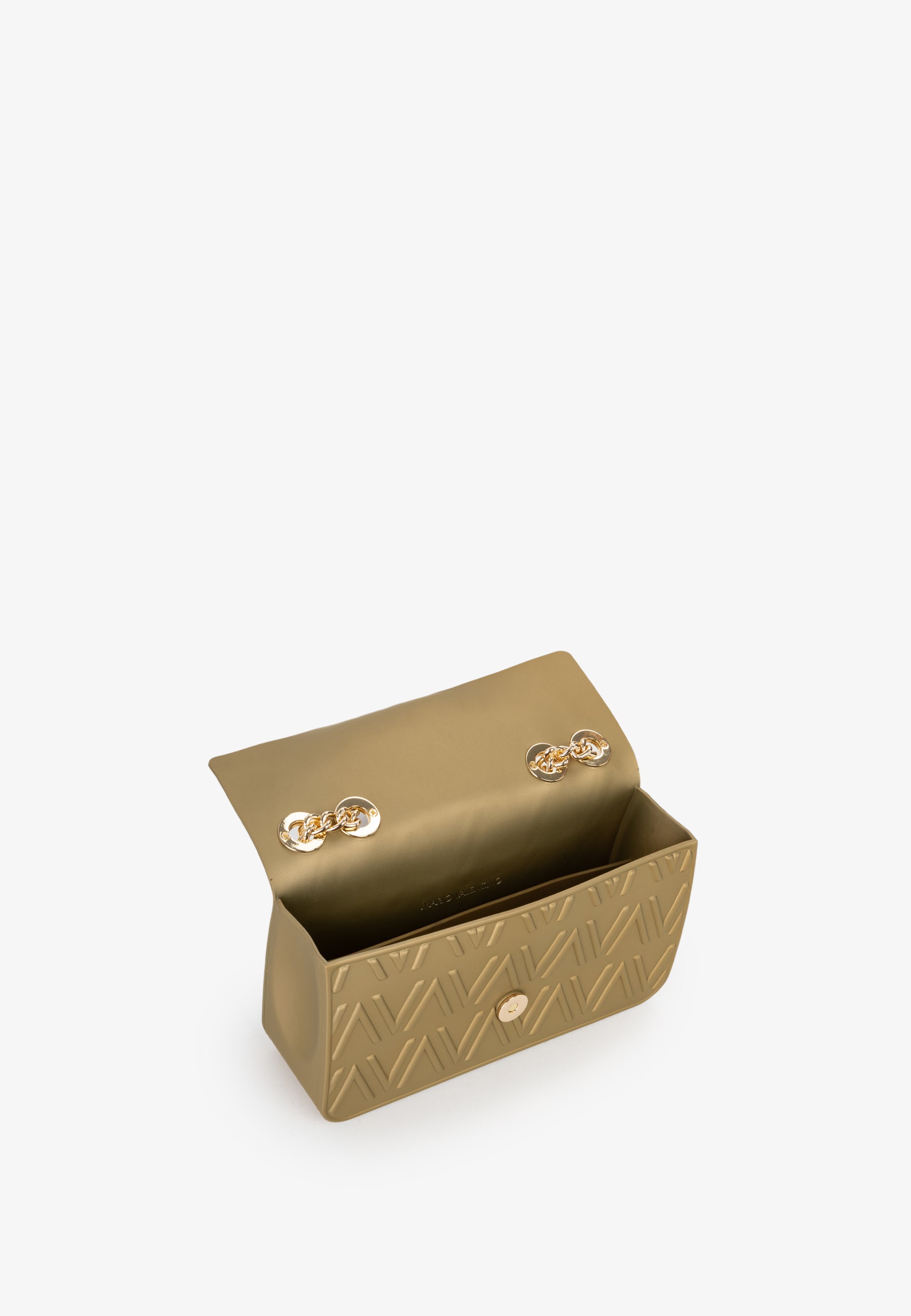 Borsa a spalla Mario Valentino con catena dorata e logo frontale iconico Oro TU | Giò Fashion