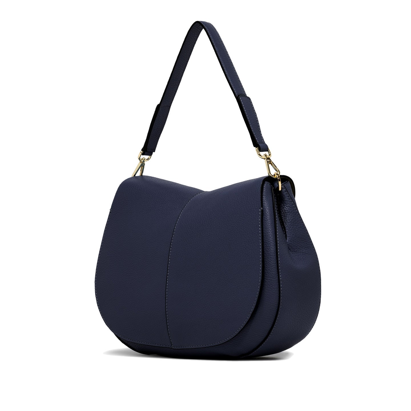 Gianni Chiarini Helena Round borsa a tracolla in pelle martellata con tracolla regolabile Blu TU | Giò Fashion