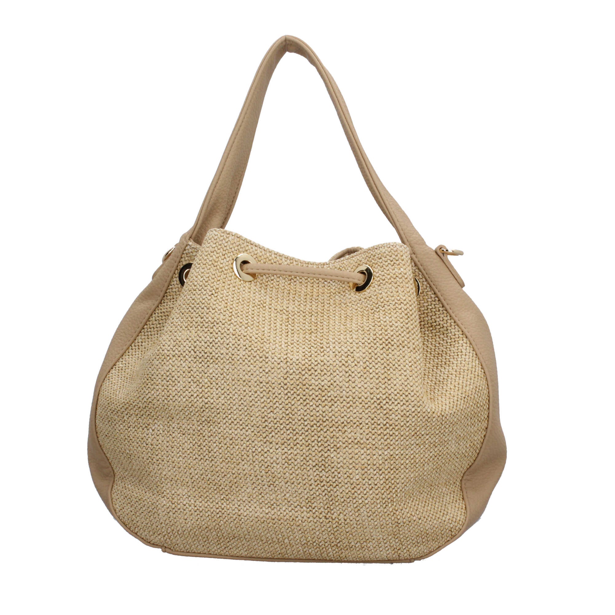 Borsa hobo donna YNot in rafia con manico in ecopelle