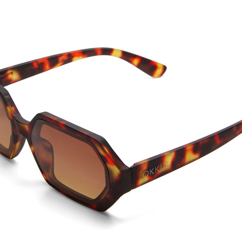OKKIA Andrea Occhiali da Sole Unisex Esagonali con Lenti Sfumate e Protezione UV400