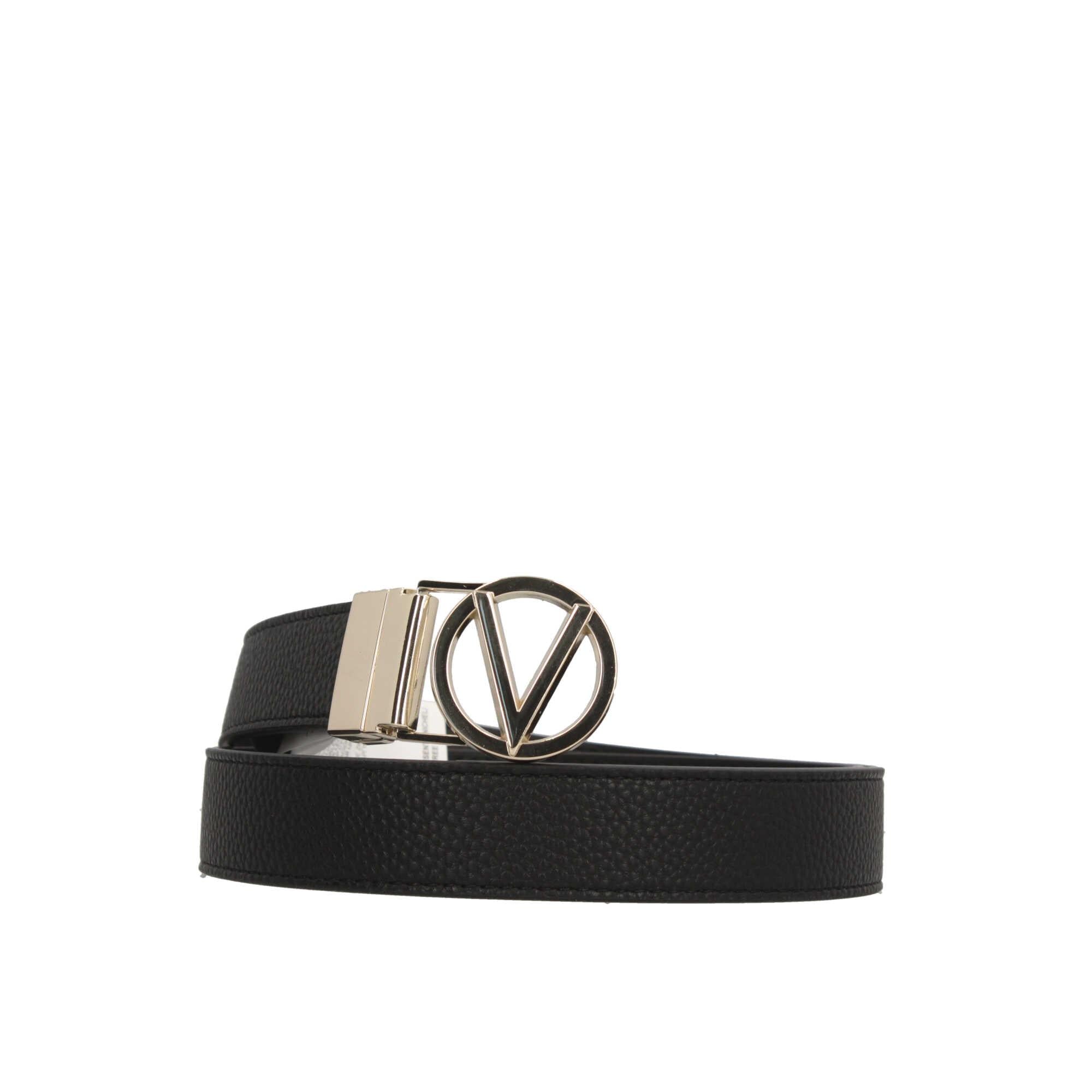 Cintura Valentino da Donna con Fibbia Logo in Metallo NERO/ORO USA | Giò Fashion