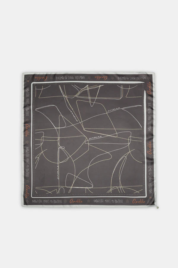 Foulard Anekke Donna Quadrato Stile Moderno Elegante e Versatile Nero TU | Giò Fashion