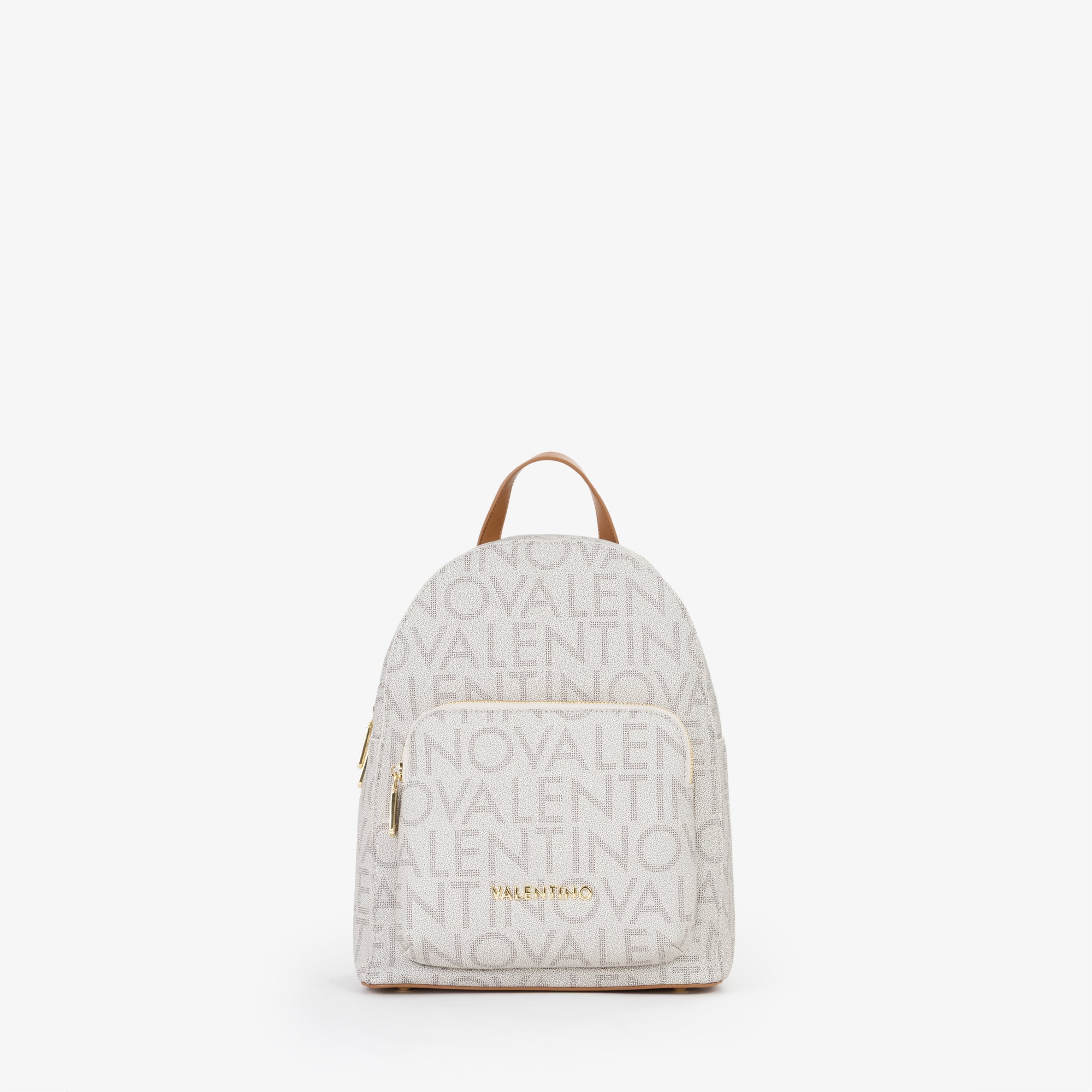 Valentino zaino logato in ecopelle con tasca frontale BEIGE TU | Giò Fashion