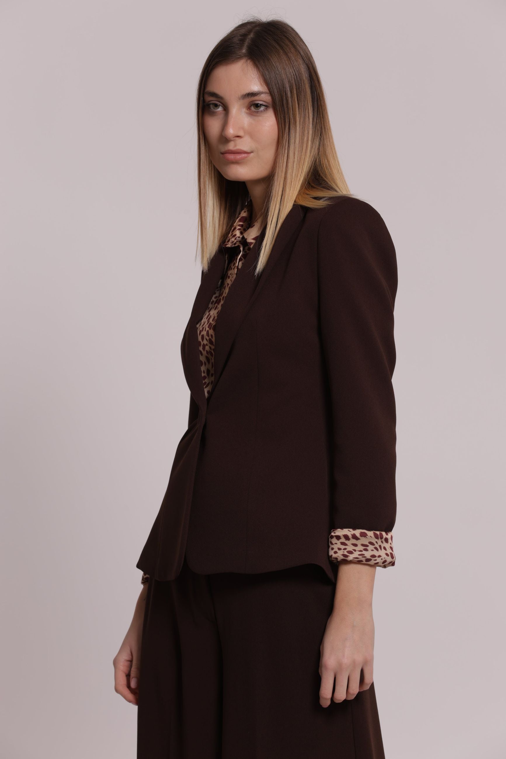 Giacca Corta Donna Mimi Mua in Scuba Crepe