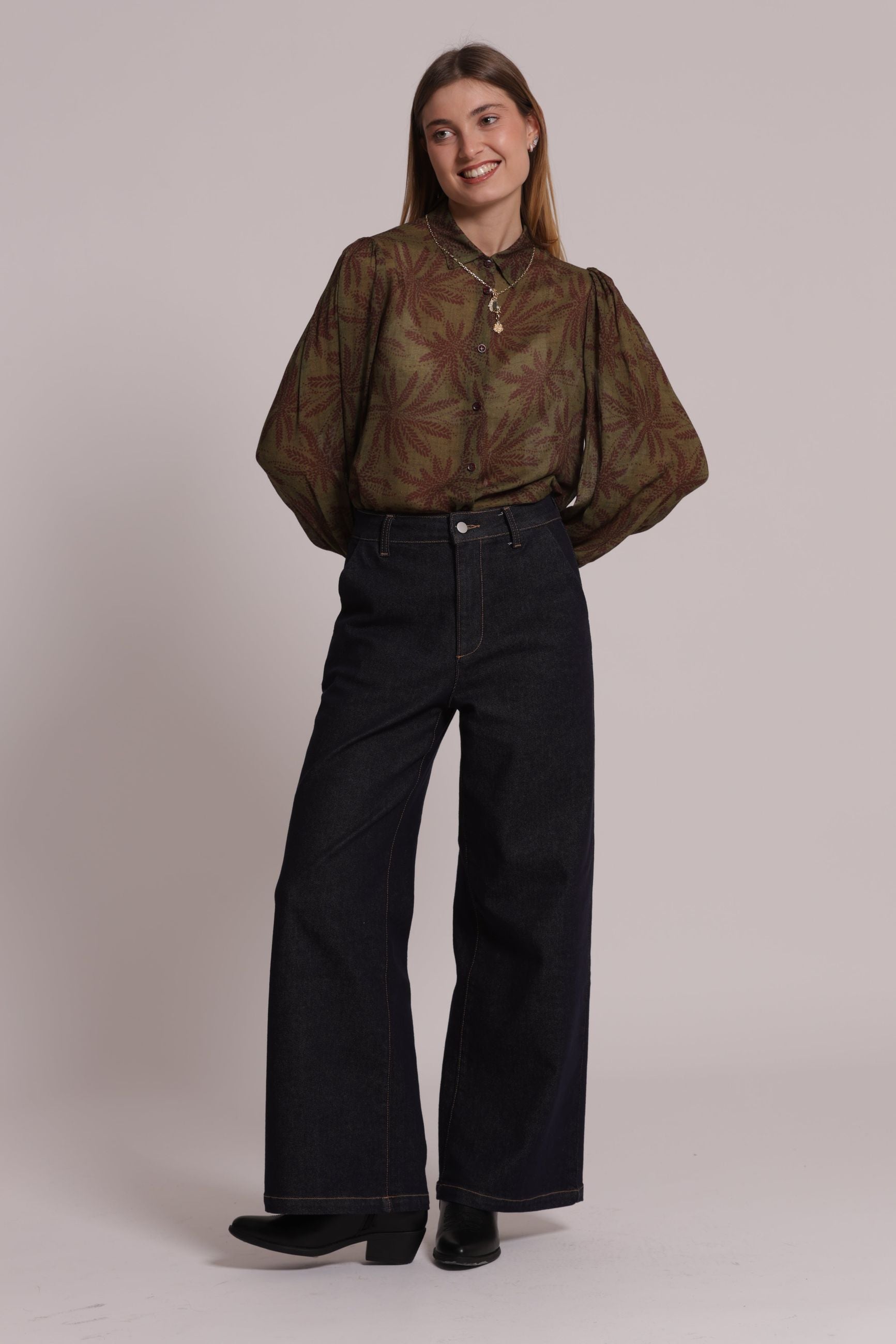 Jeans Palazzo Donna Mimi Mua con Tasche Oblique