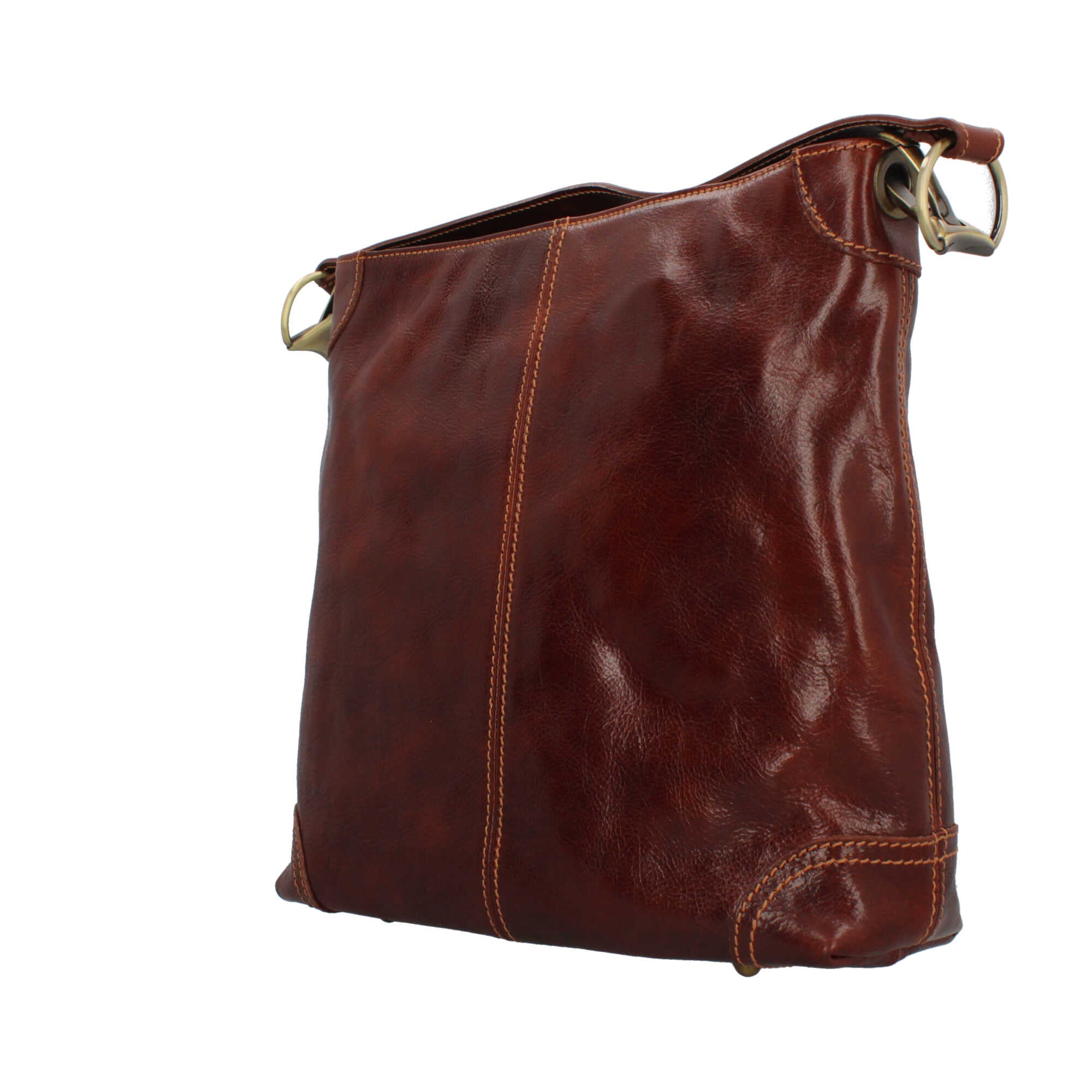 Borsa a spalla in cuoio artigianale Made in Italy