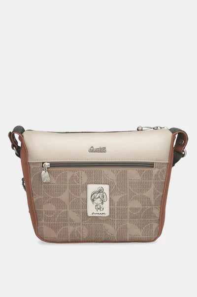 Borsa a tracolla donna Anekke con tasca frontale e zip Beige TU | Giò Fashion