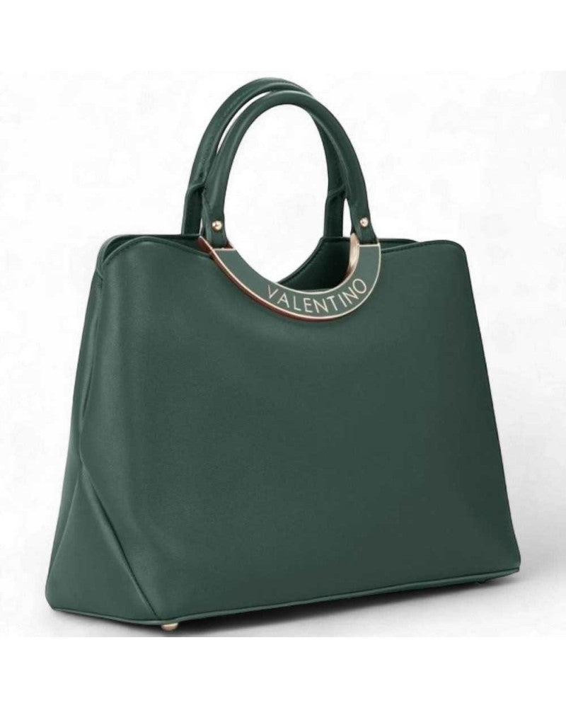 Mario Valentino borsa a mano elegante con manici strutturati VERDE TU | Giò Fashion