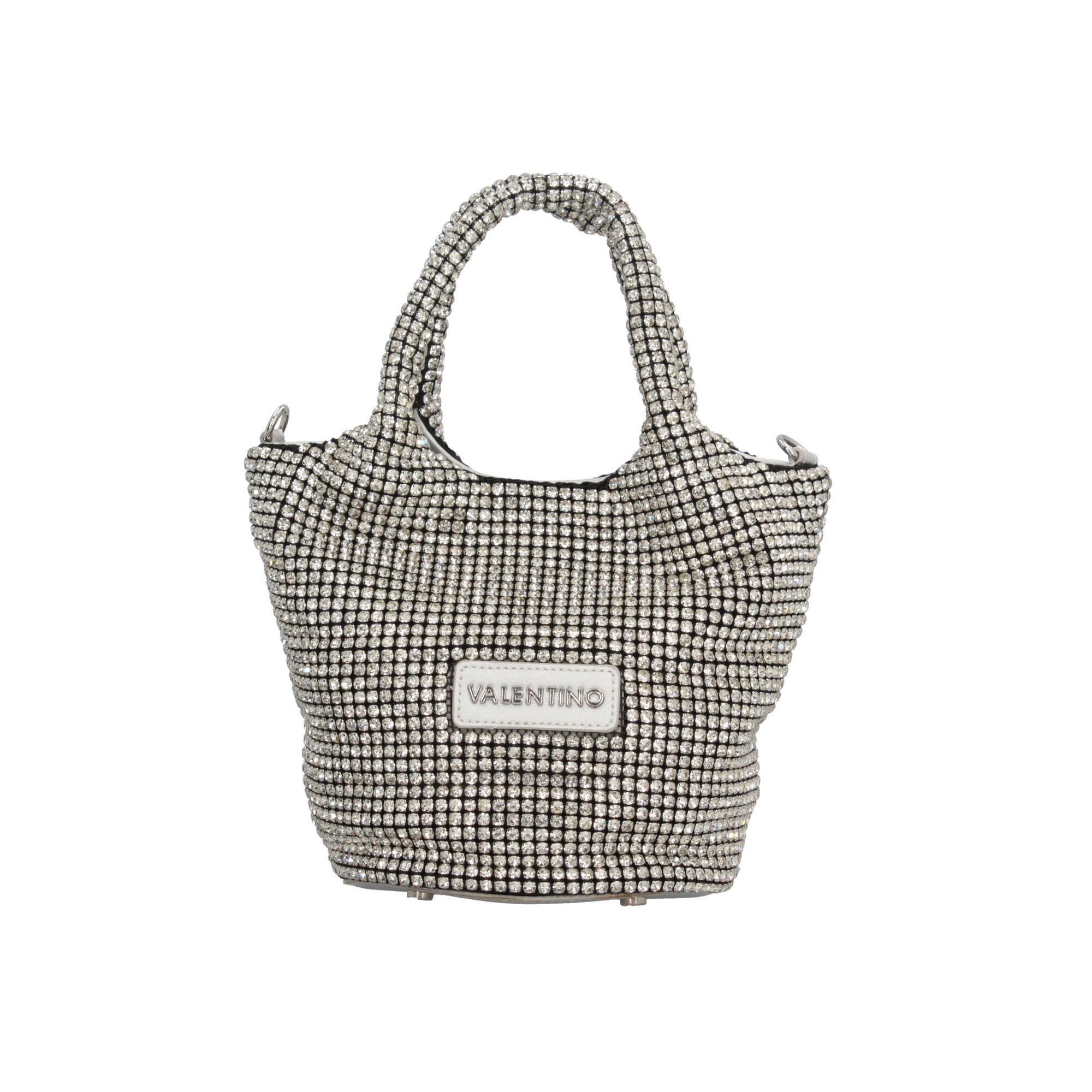 Mario Valentino borsa a mano gioiello con tracolla rimovibile ARGENTO TU | Giò Fashion