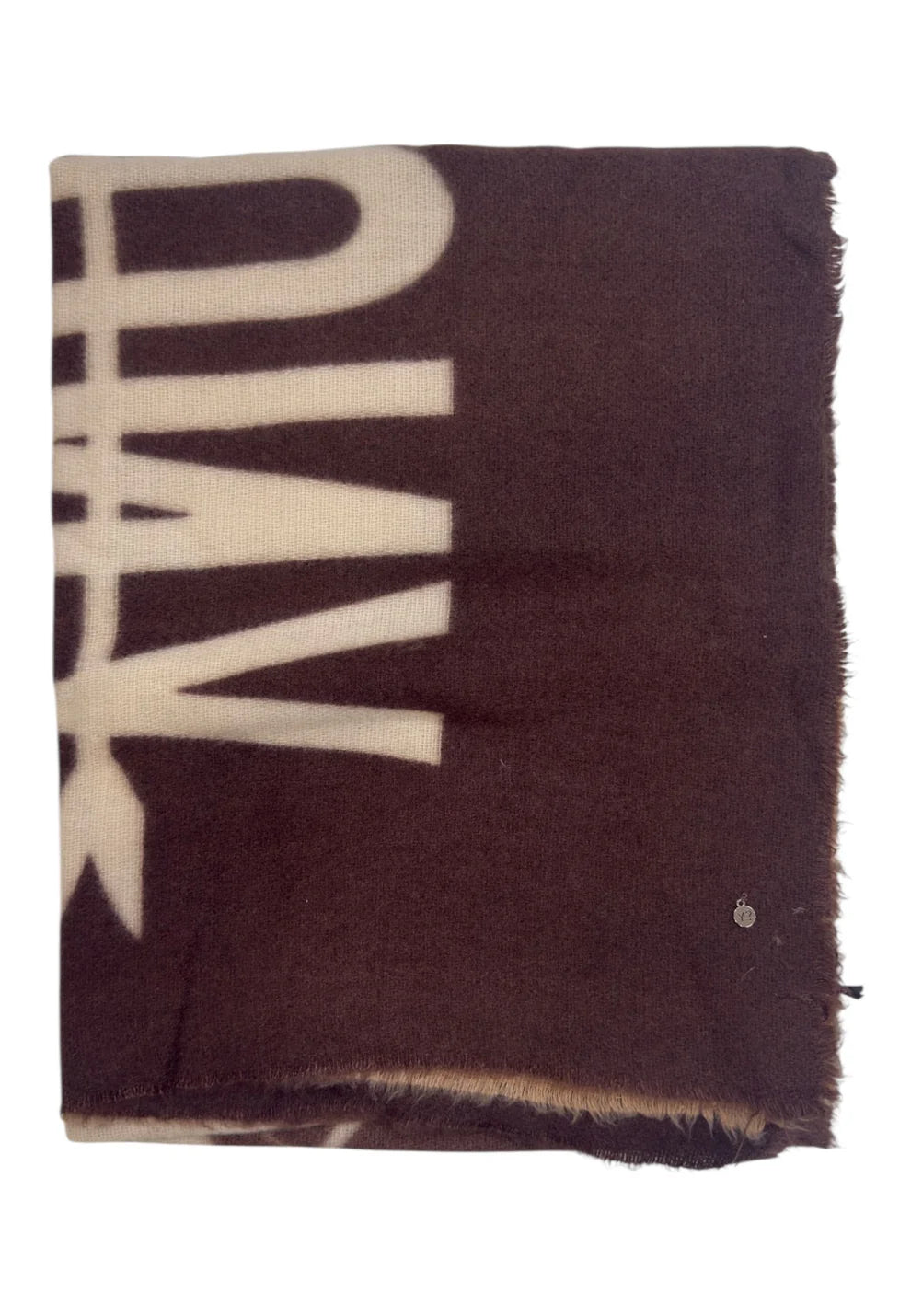 Sciarpa Y Not morbida con maxi logo Marrone TU | Giò Fashion