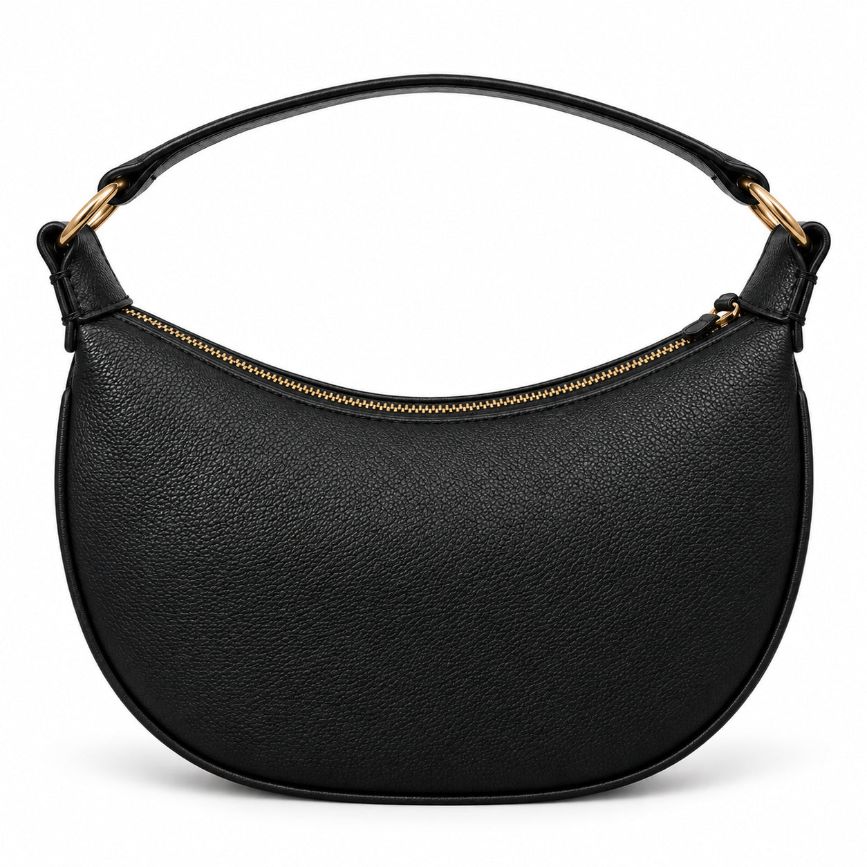 Borsa a Spalla Kuvé Mezzaluna con Logo in Rilievo