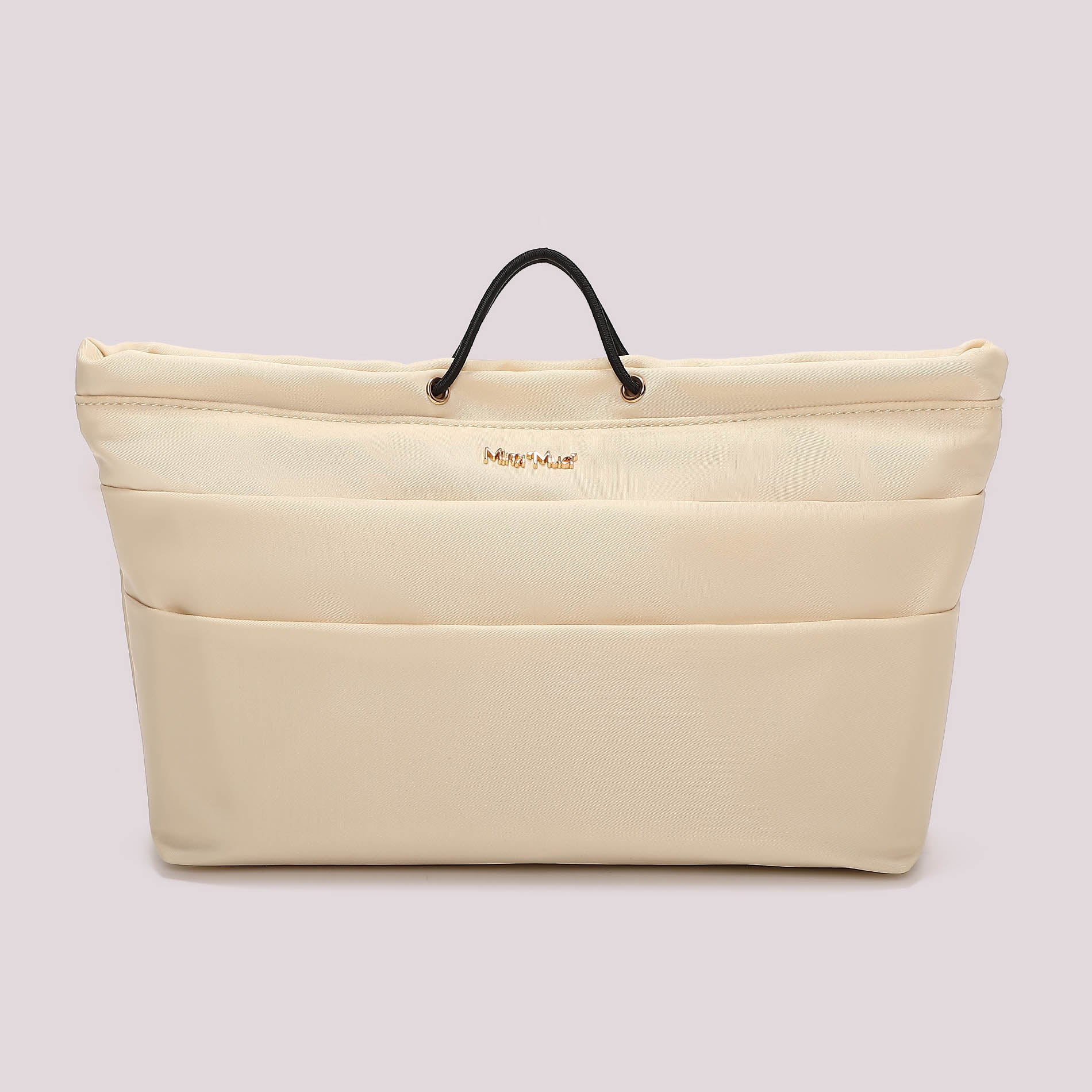 Mimi Mua borsa shopper imbottita donna con manici corti PANNA TU | Giò Fashion