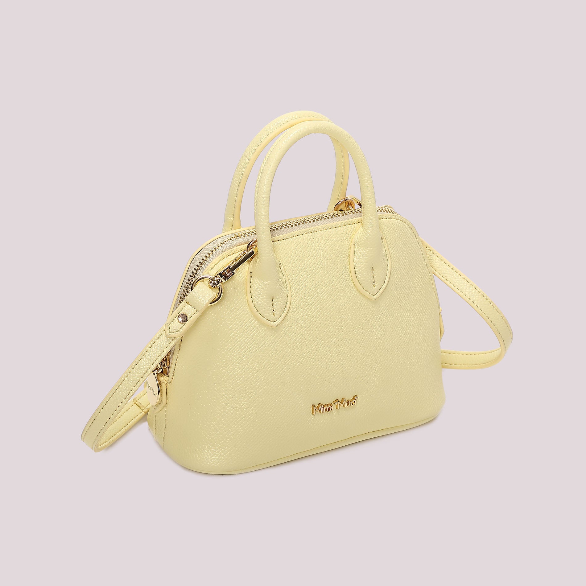 Borsa a mano donna Mimi Mua con tracolla rimovibile design elegante compatto GIALLO CHIARO TU | Giò Fashion