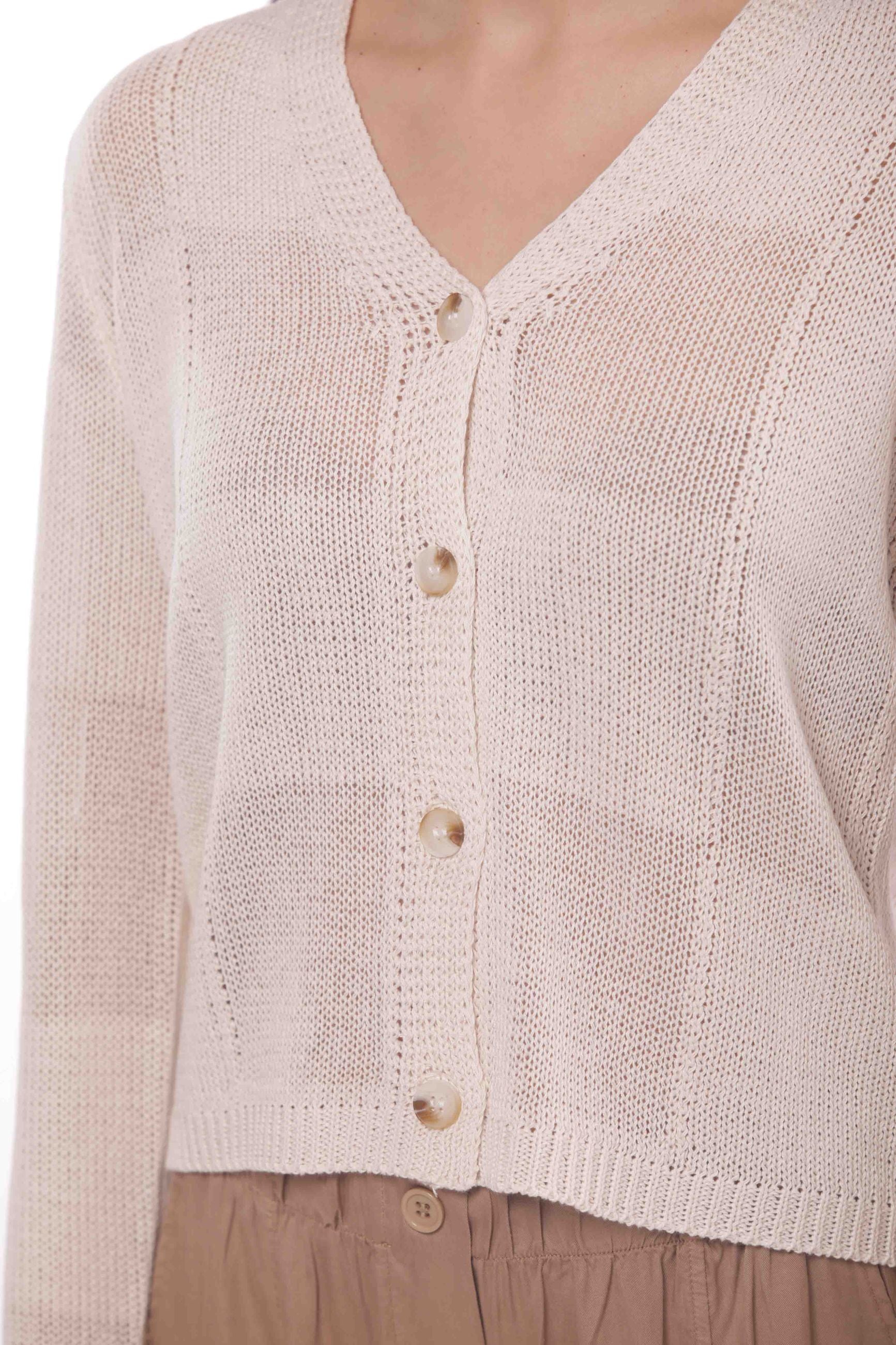 Cardigan Geometrico in Maglia Leggera Mimi Mua