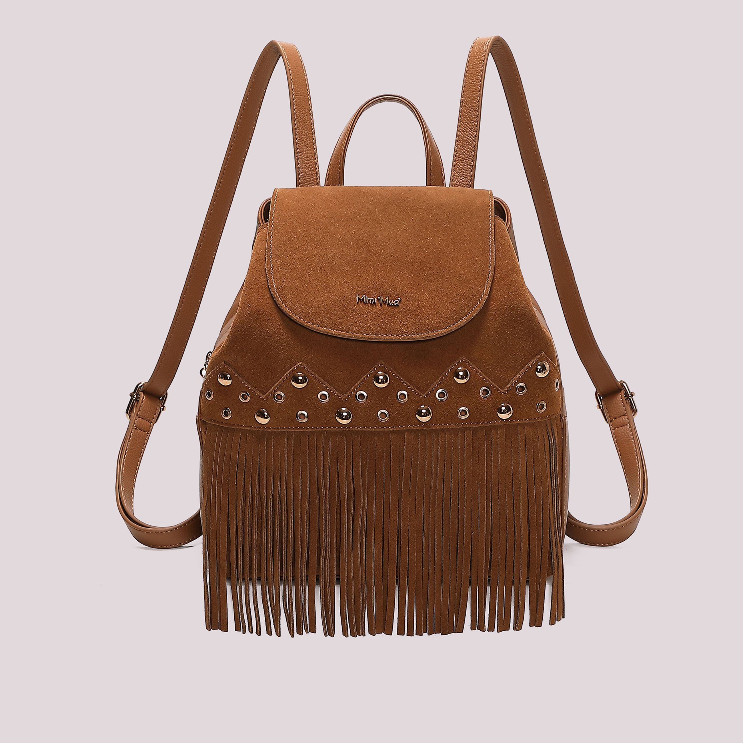 Zaino Donna Mimi Mua con Frange e Borchie