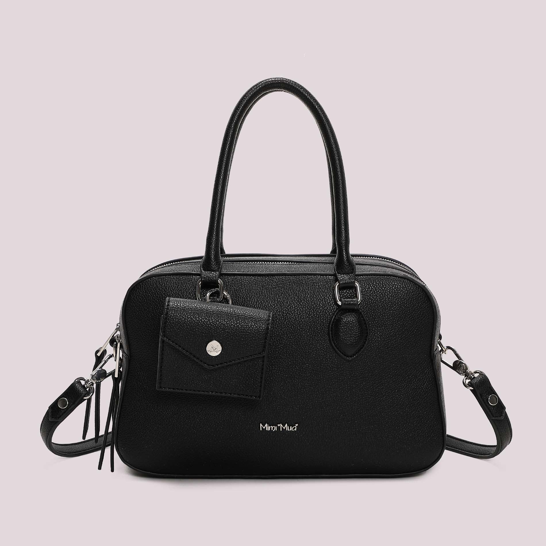Mimi Mua borsa a mano elegante con tracolla e pochette coordinata