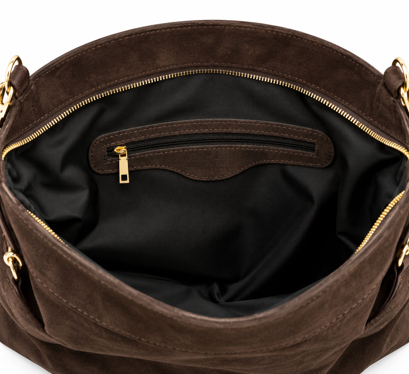 Borsa Donna a Spalla Maxi Hobo Morbida Effetto Scamosciato con Dettagli a Fibbie