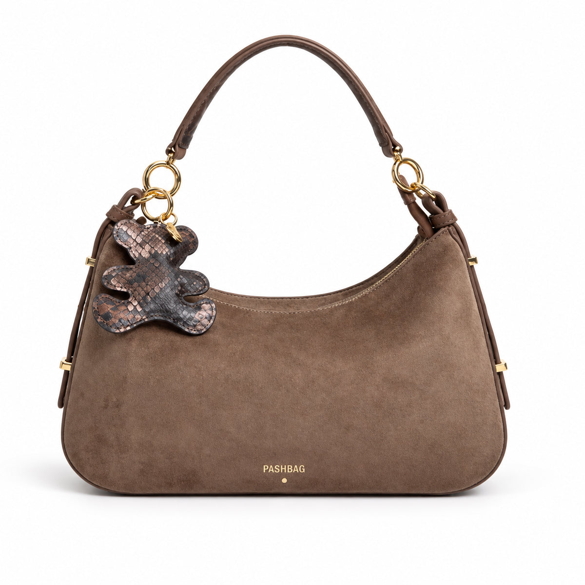 PashBag Borsa a Spalla Donna con Charm Orsetto