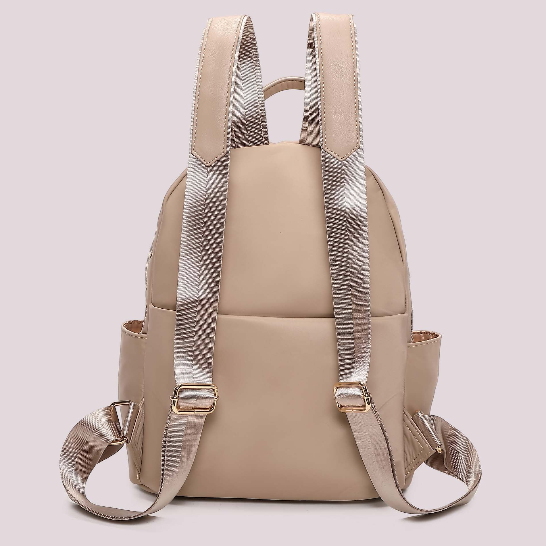 Zaino donna Mimi Mua elegante con tasca frontale e chiusura zip TAUPE TU | Giò Fashion