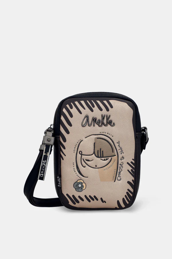 Tracollina Anekke compatta con grafica illustrata Grigio TU | Giò Fashion