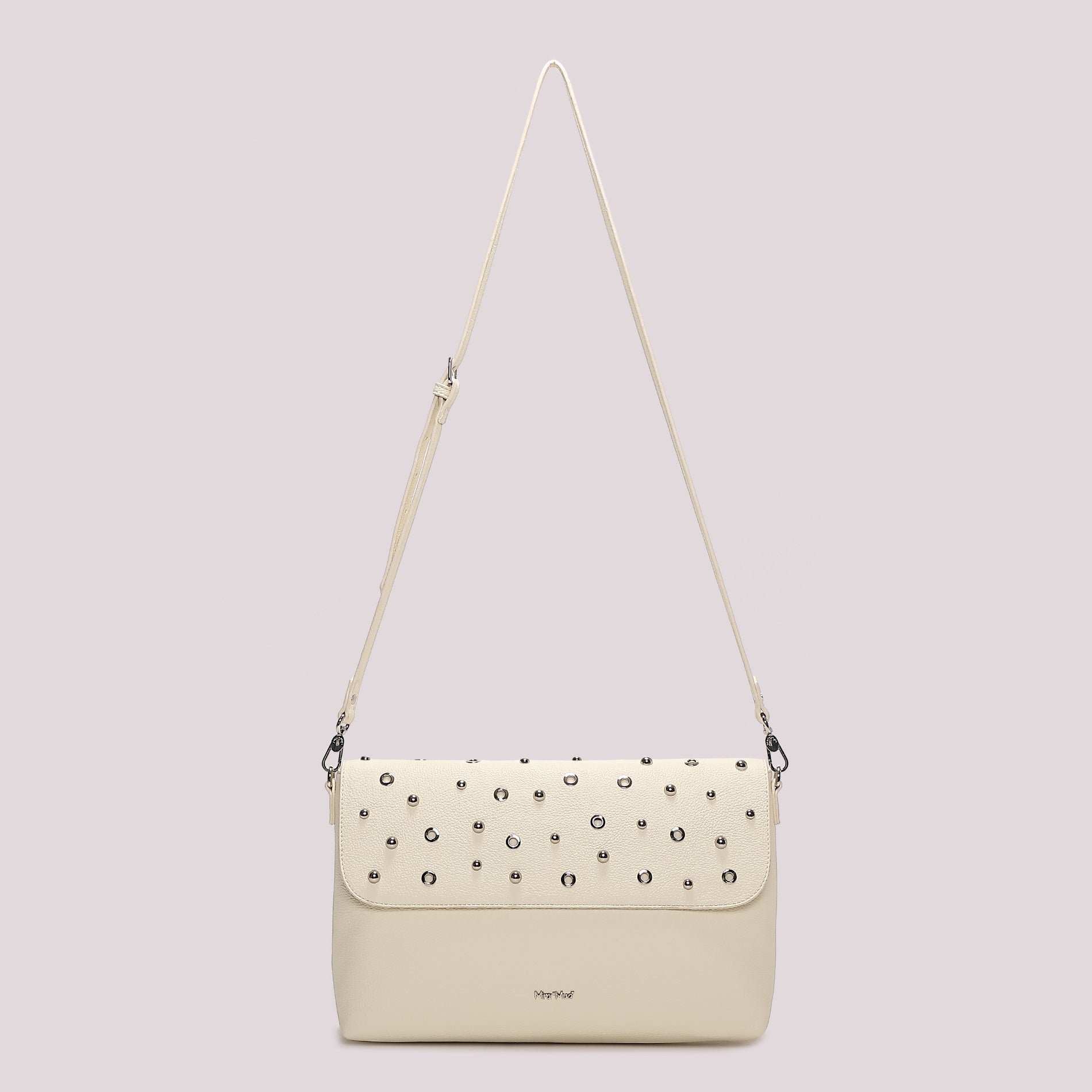 Borsa tracolla donna con borchie design minimal elegante Oro TU | Giò Fashion