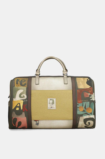 Borsa da viaggio Anekke con manici doppi e tracolla regolabile VERDE TU | Giò Fashion
