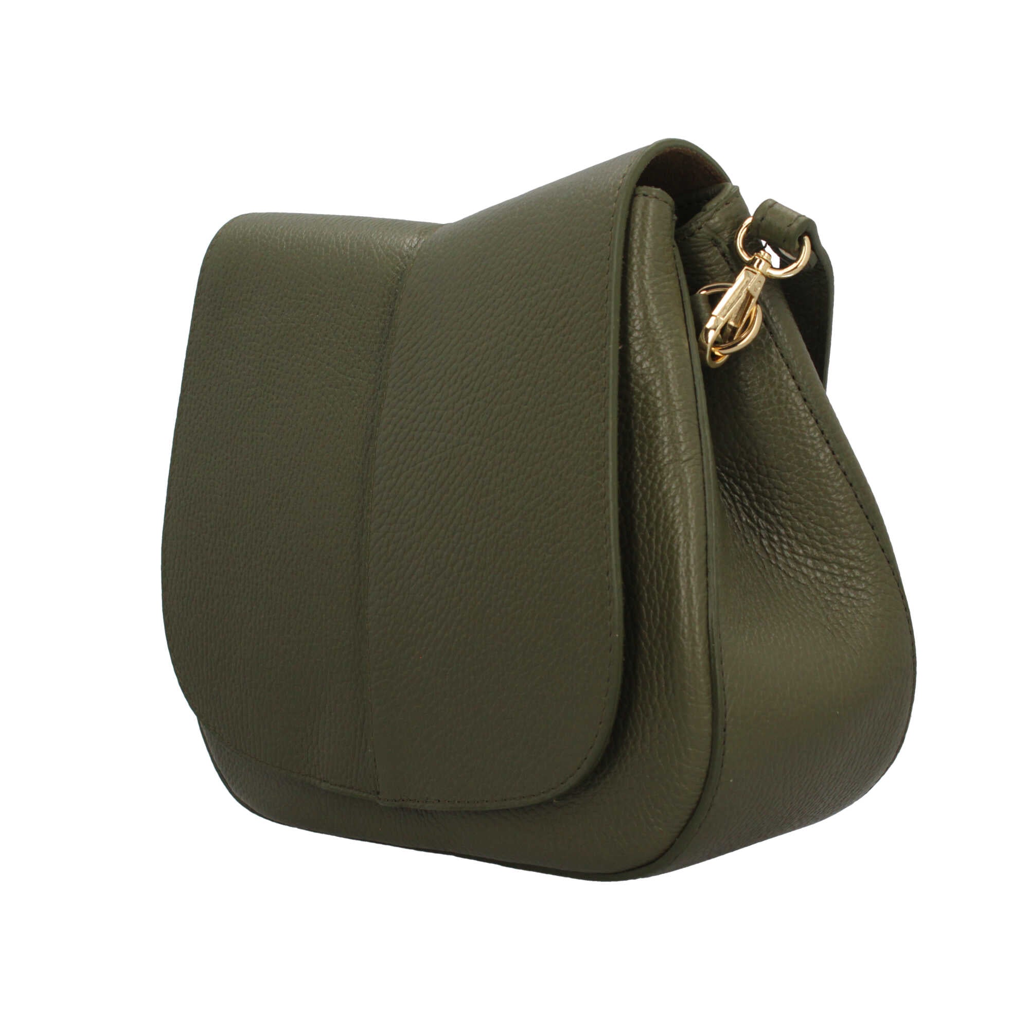 Borsa Made in Italy a spalla in stile compatto con manico regolabile VERDE TU | Giò Fashion