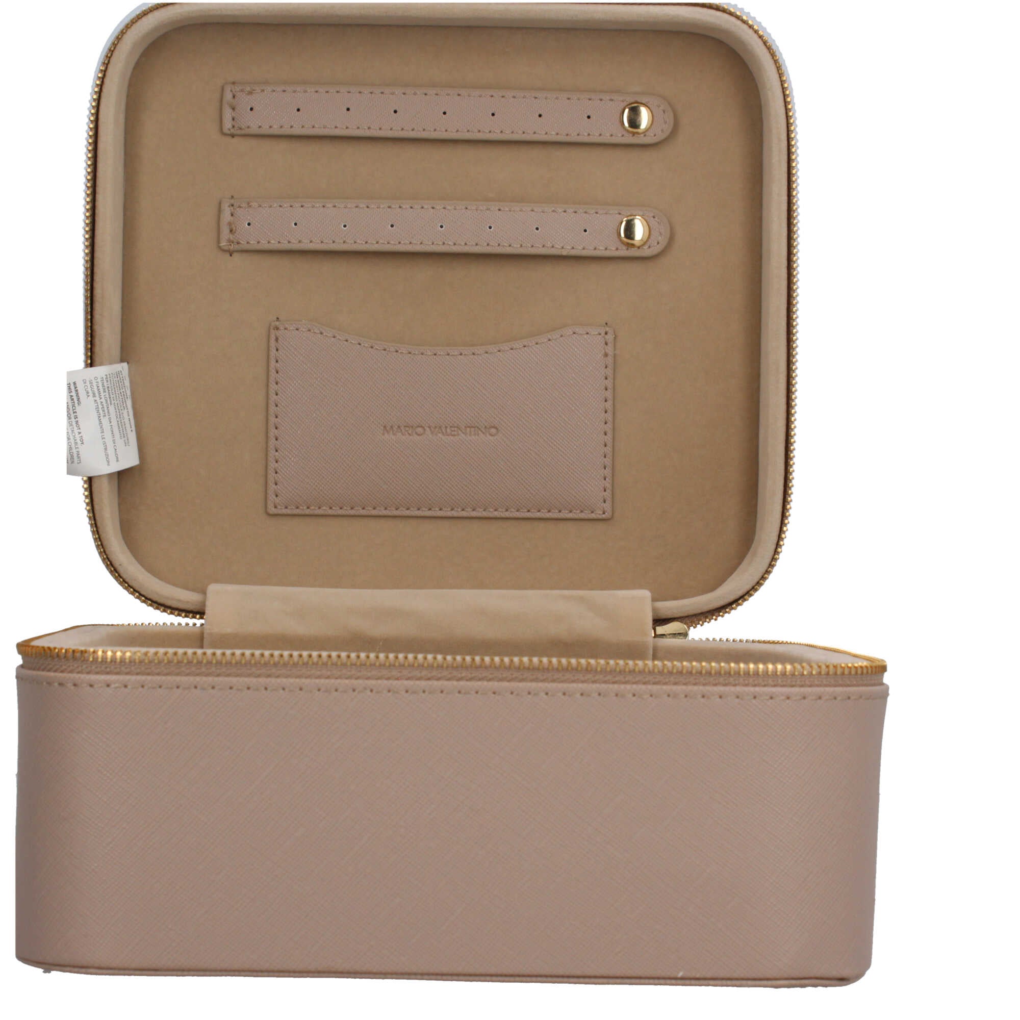Valentino portagioie rigido in ecopelle con interno vellutato Beige TU | Giò Fashion