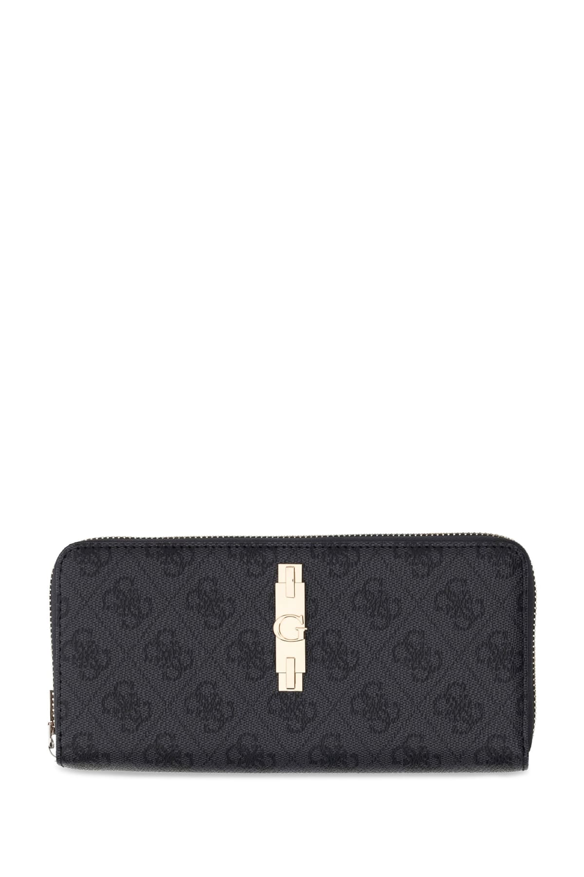 Portafoglio Guess Donna Grande con Zip e Logo Frontale