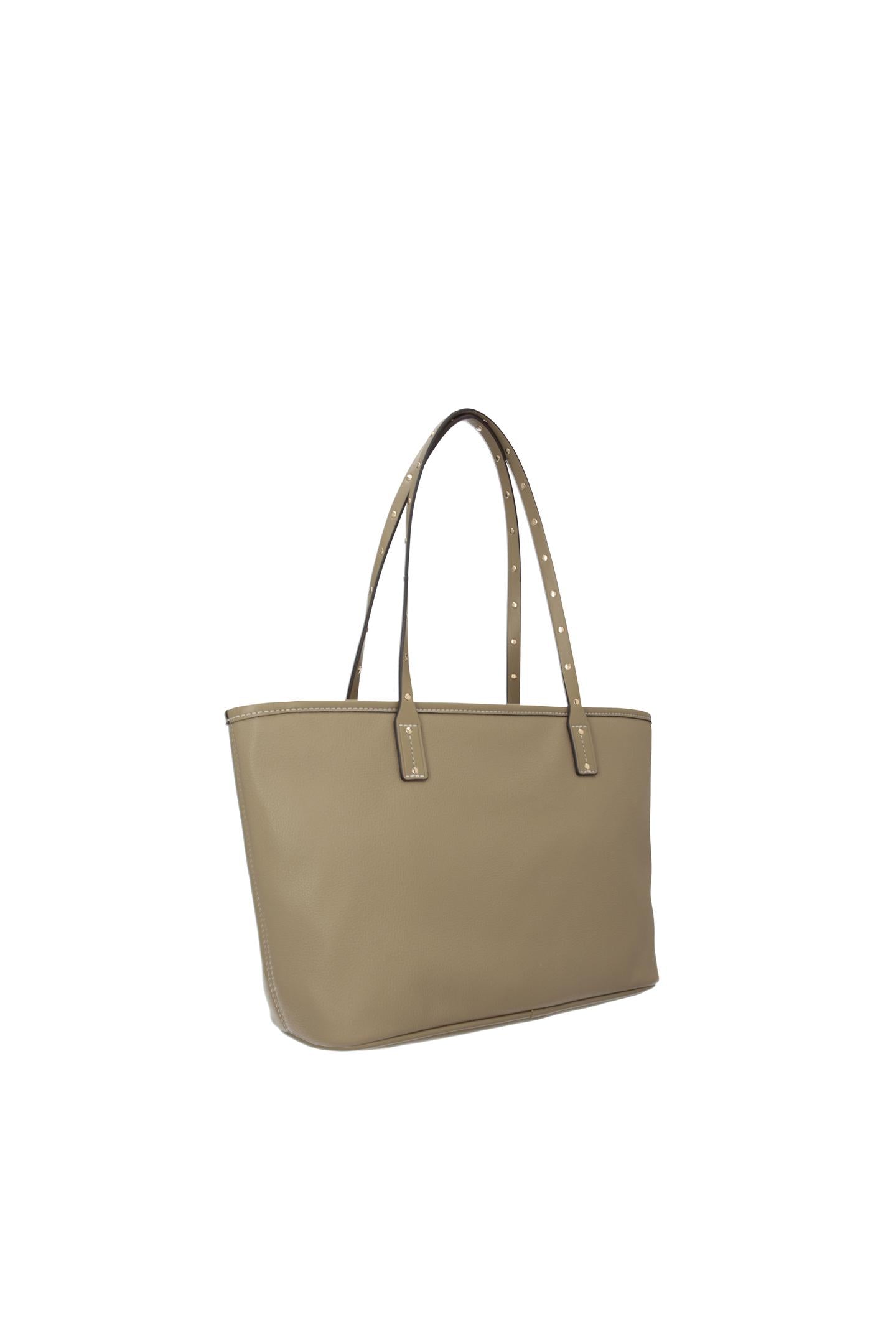 Shopping bag Liu Jo elegante con manici lunghi e logo frontale Mud TU | Giò Fashion