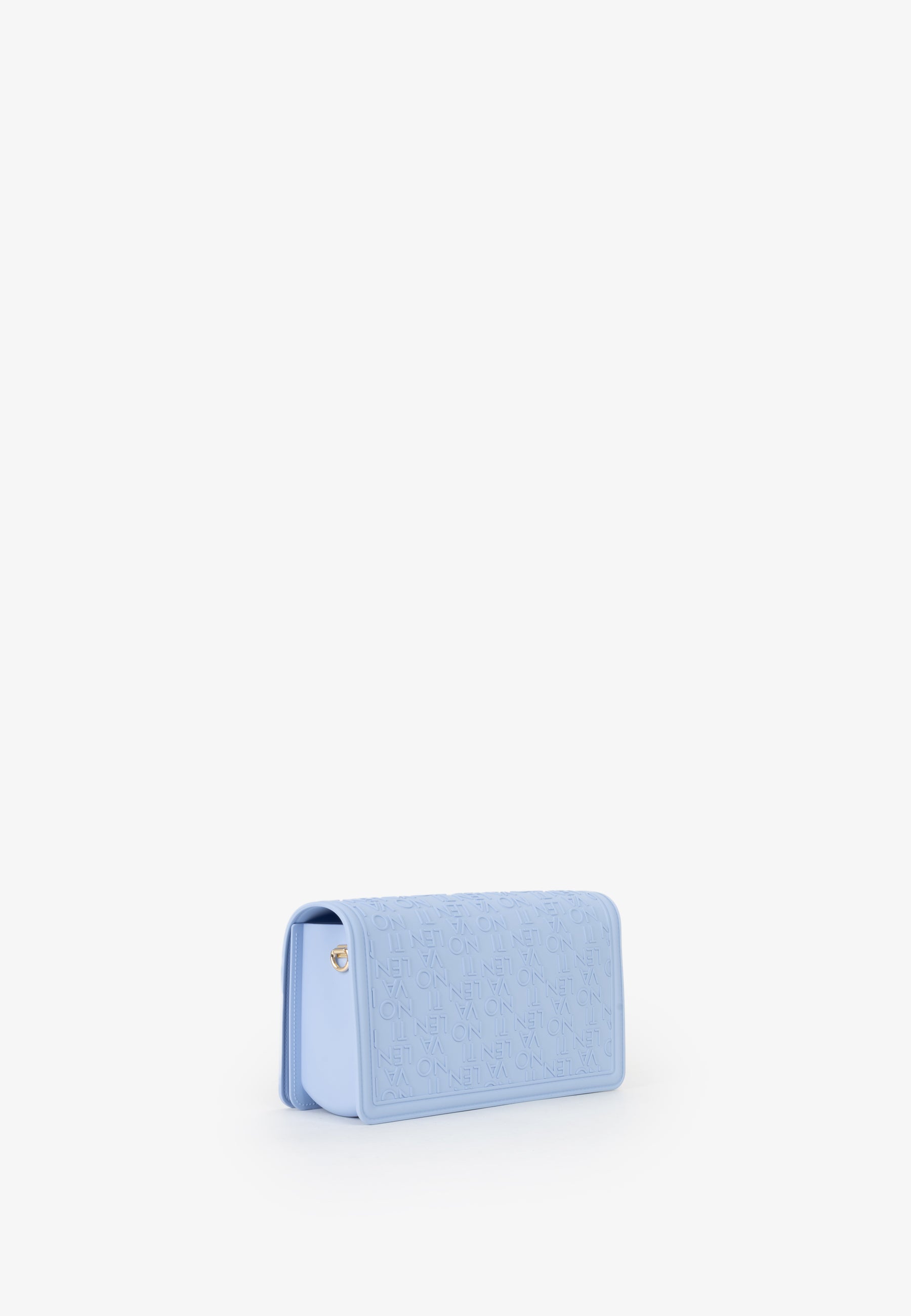 Borsa a tracolla Mario Valentino con logo embossed e chiusura frontale elegante Azzurro TU | Giò Fashion