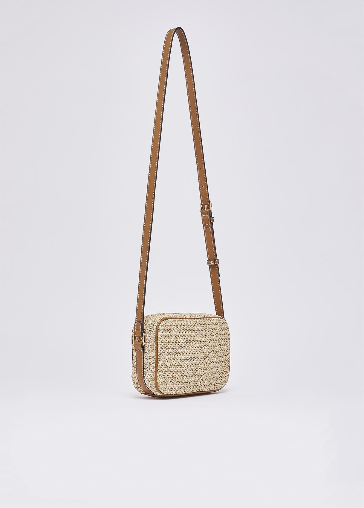 Borsa Tracolla Liu Jo con Logo Frontale e Design Intrecciato Naturale TU | Giò Fashion