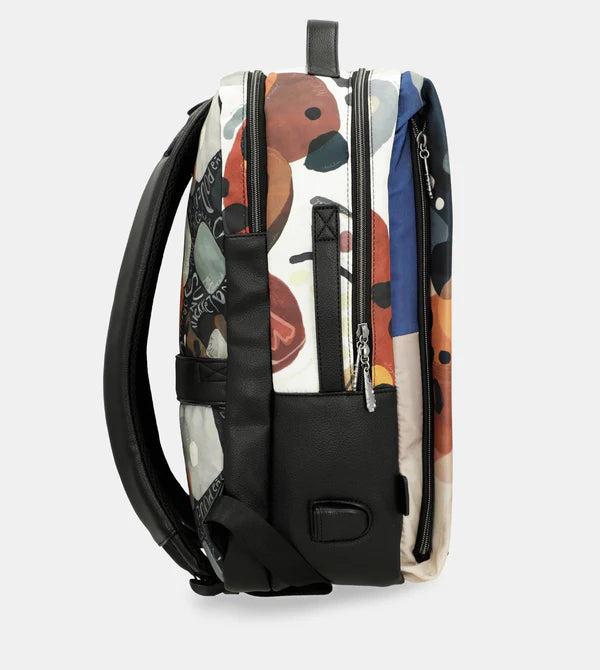 Zaino Anekke capiente con stampa artistica e design ergonomico Rosso TU | Giò Fashion