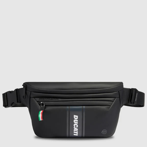 Marsupio Piquadro Ducati in materiale tecnico con dettagli sportivi Nero TU | Giò Fashion