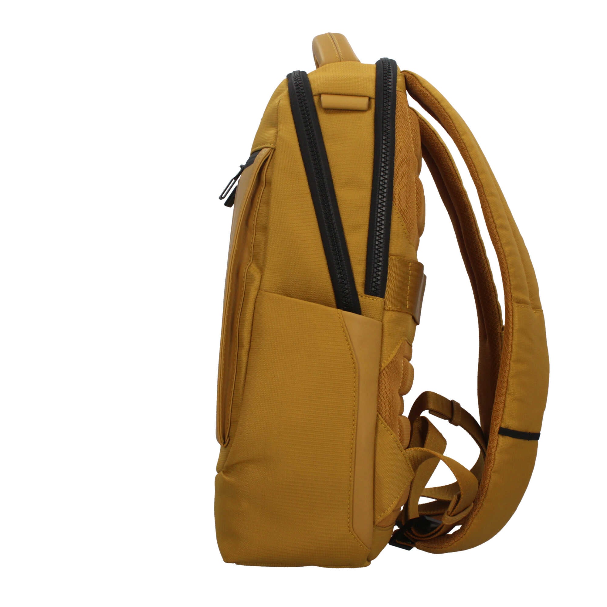 Piquadro zaino per laptop 14" in tessuto riciclato con protezione RFID e tasche smart