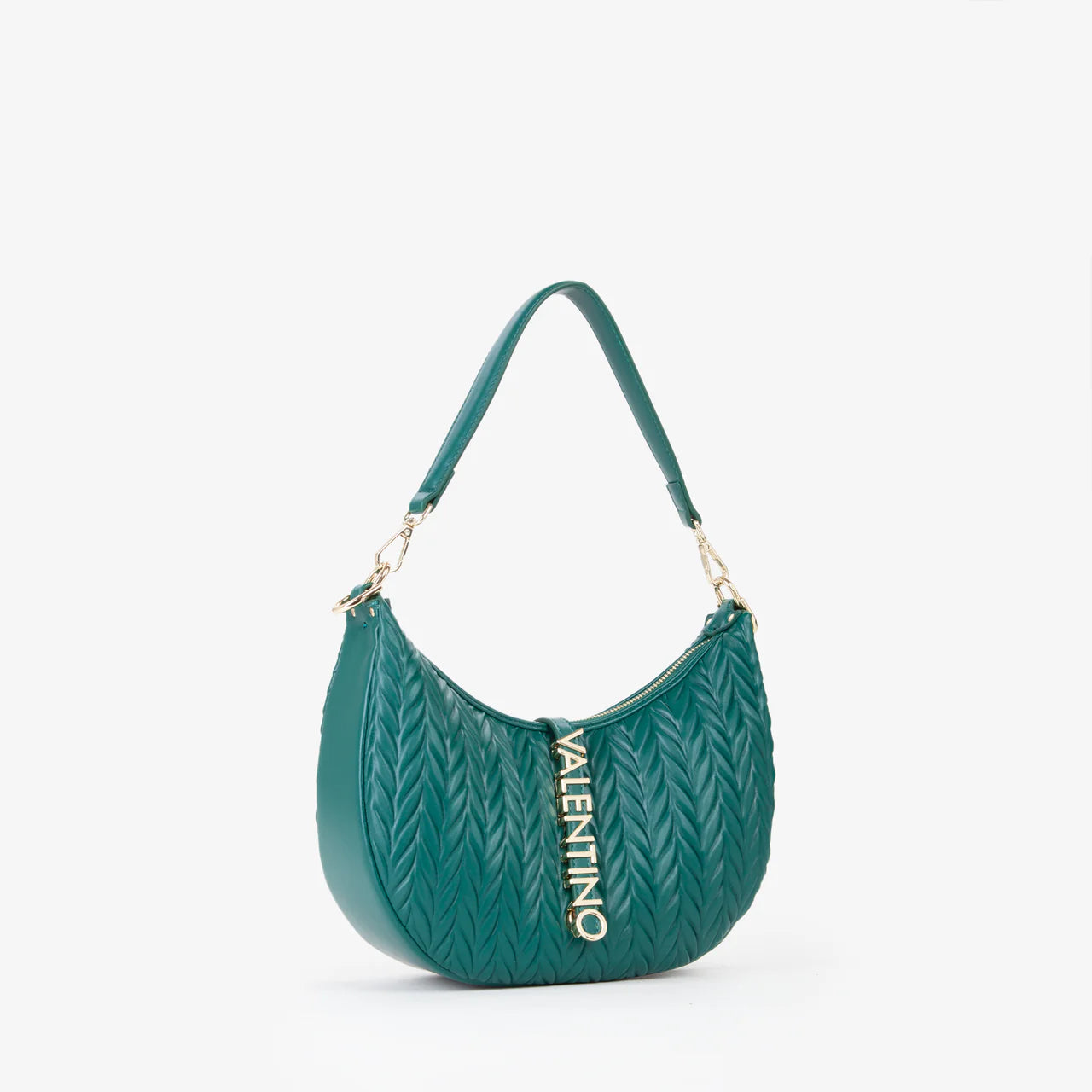 Valentino borsa hobo donna trapuntata con logo Verde TU | Giò Fashion