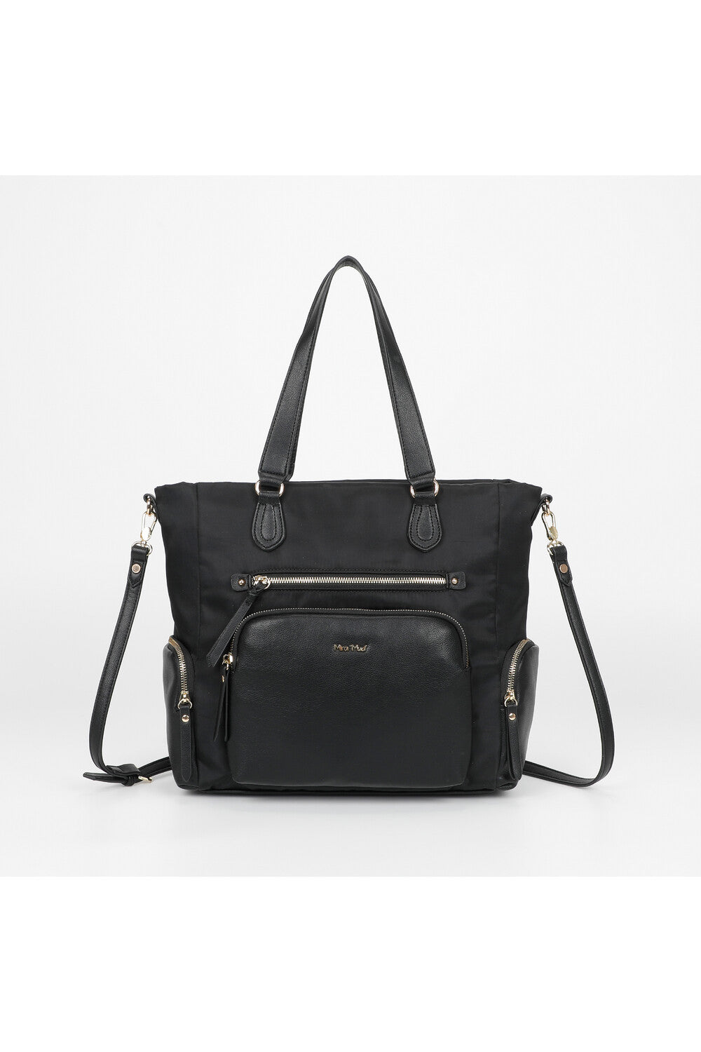 Mimi Mua borsa shopper capiente con tasche esterne NERO TU | Giò Fashion