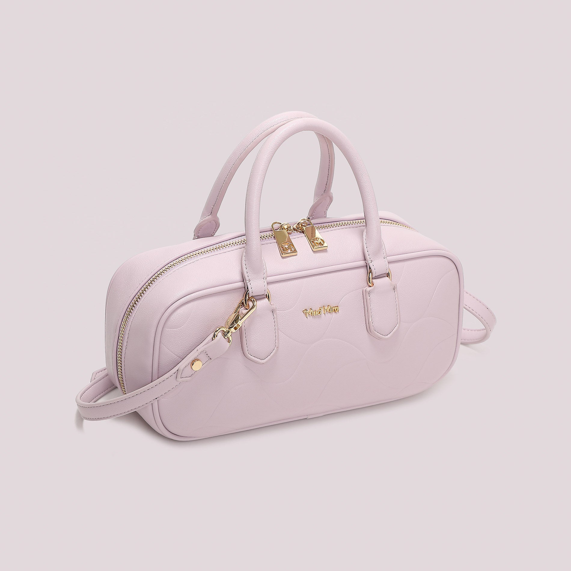 Borsa a mano donna Mimi Mua con tracolla e motivo trapuntato elegante Lilla TU | Giò Fashion