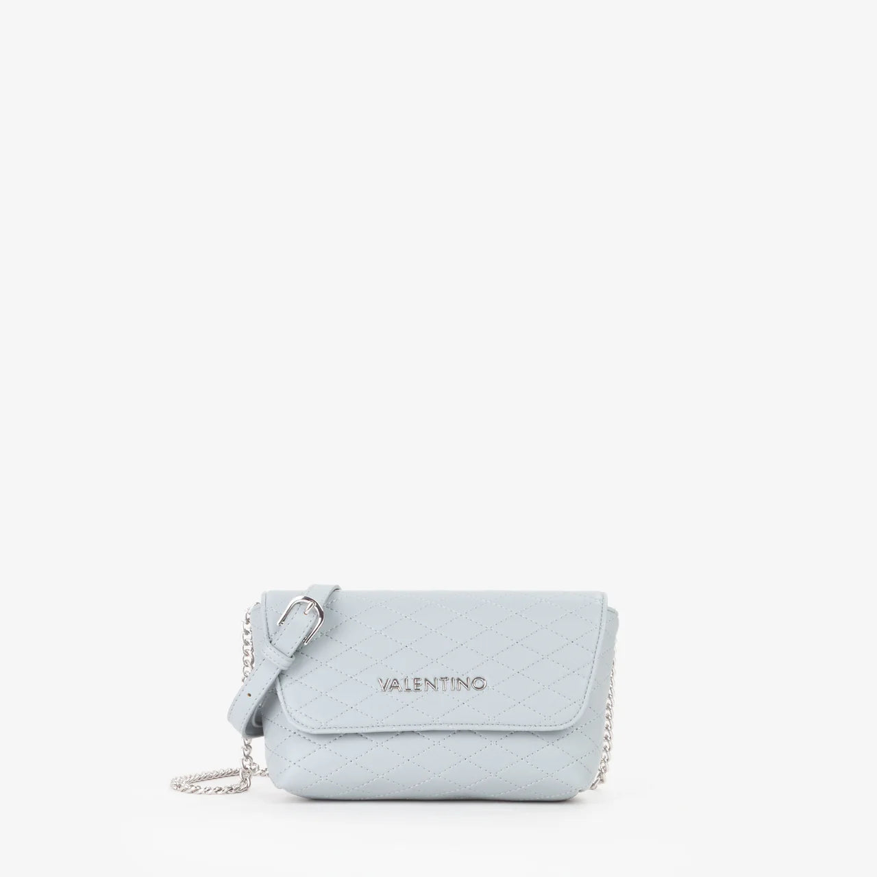 Valentino mini borsa donna trapuntata con patta AZZURRO TU | Giò Fashion