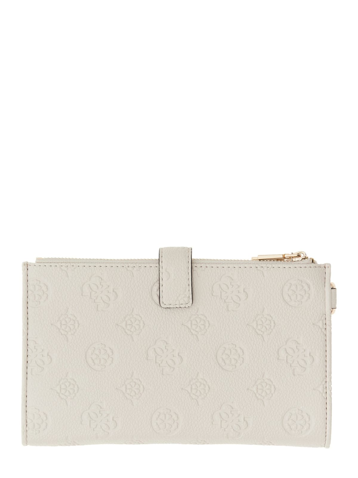Portafoglio Guess donna zip around con logo e dettaglio metallico GRIGIO LOGO TU | Giò Fashion