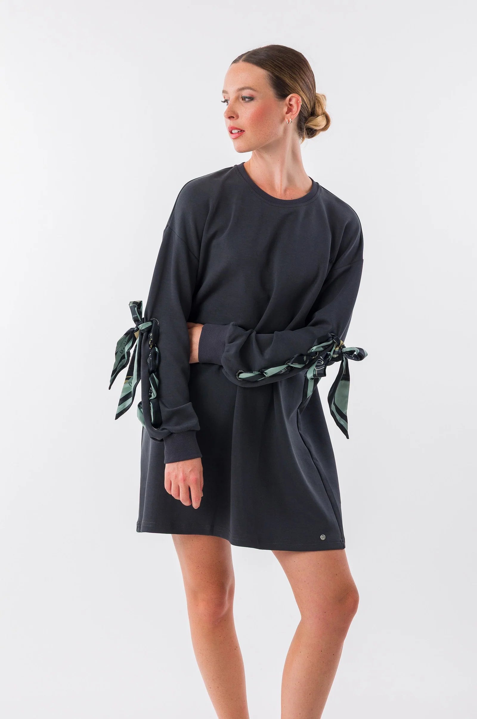 Abito Donna Anekke Oversize con Nastri Decorativi sulle Maniche