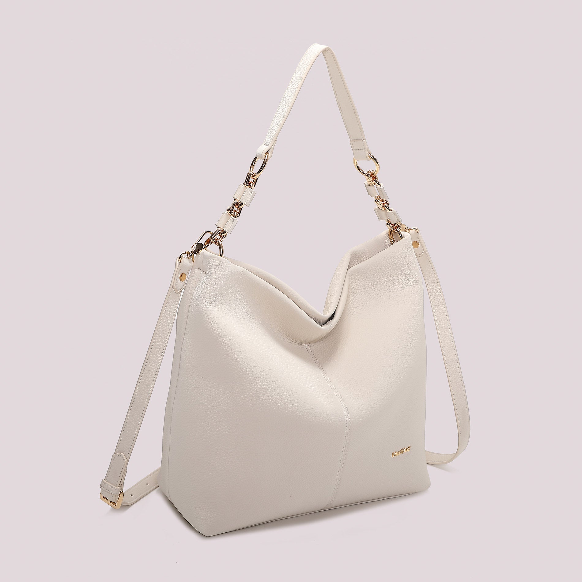 Borsa a spalla Mimi Mua elegante con doppio manico e dettaglio catena